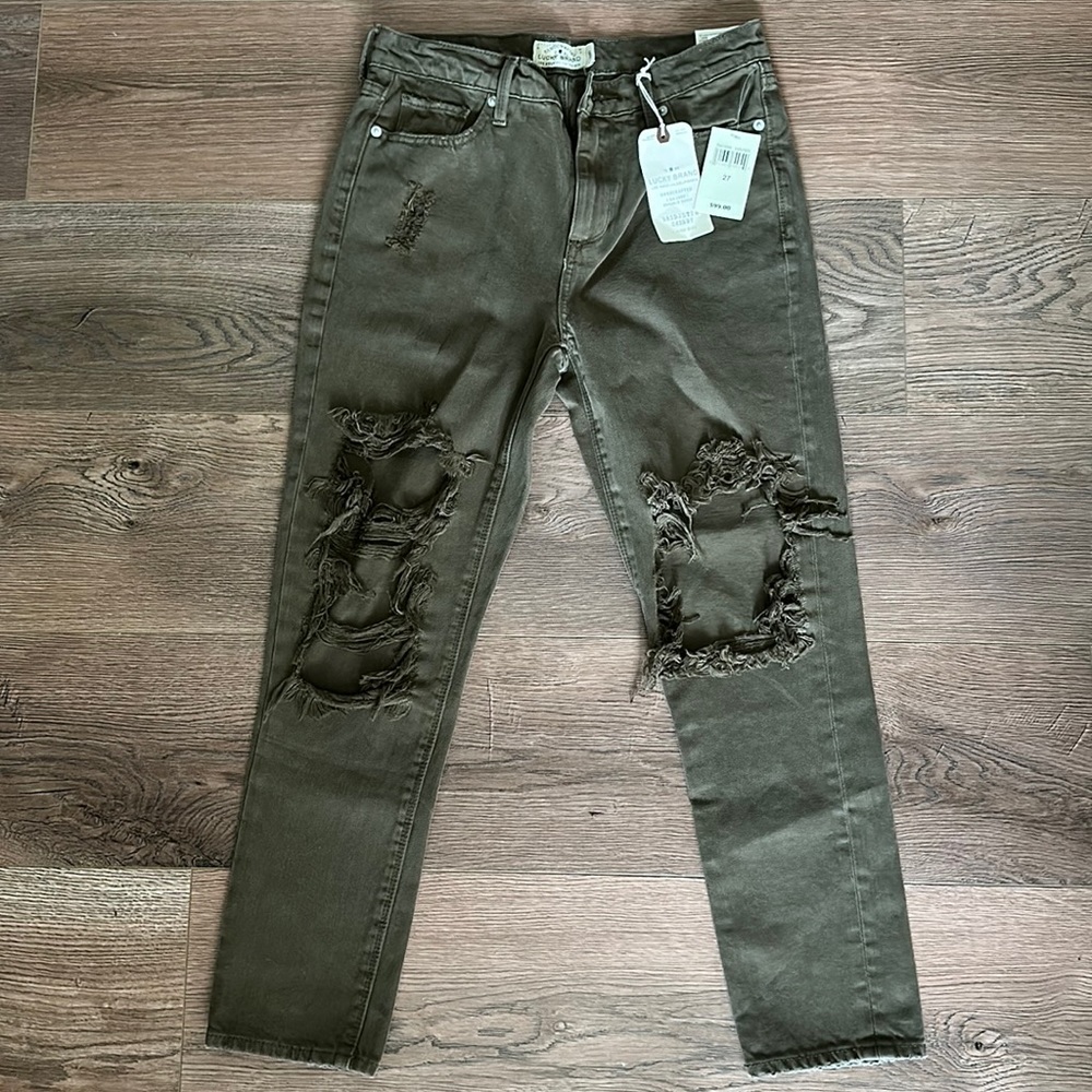 NWT Lucky Brand Bridgette Skinny Jeans Army Green
